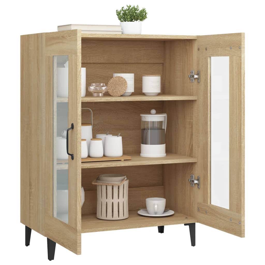 Buffet chêne sonoma 69,5x34x90 cm bois d'ingénierie