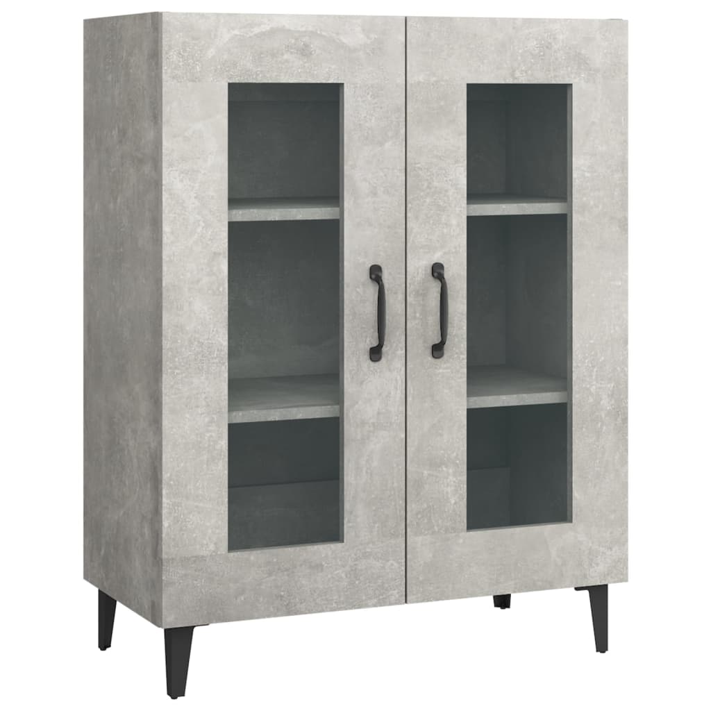 Buffet gris béton 69,5x34x90 cm bois d'ingénierie