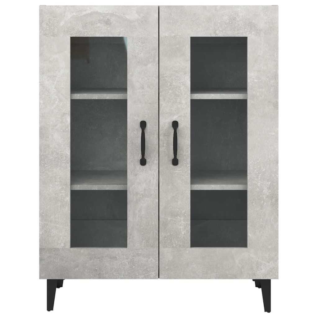 Credenza grigio cemento 69,5x34x90 cm in multistrato