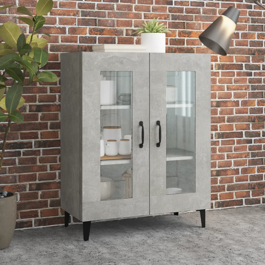 Concrete gray buffet 69.5x34x90 cm Engineering wood