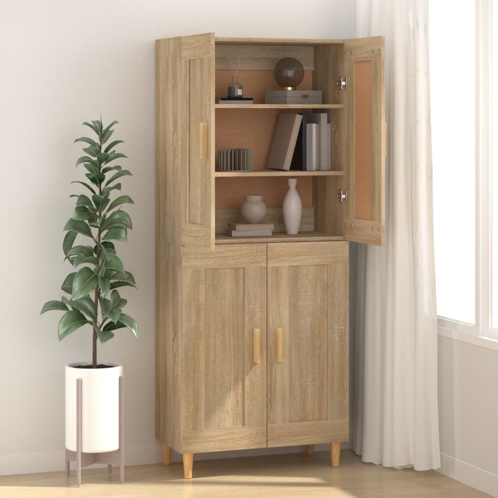 Buffet Chêne sonoma 69,5x34x90 cm Bois d'ingénierie