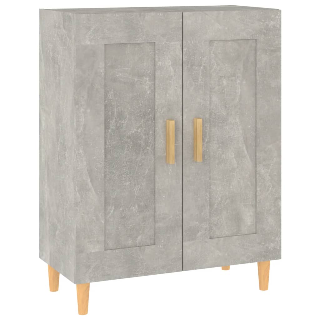 Buffet grigio in cemento 69.5x34x90 cm legno di ingegneria