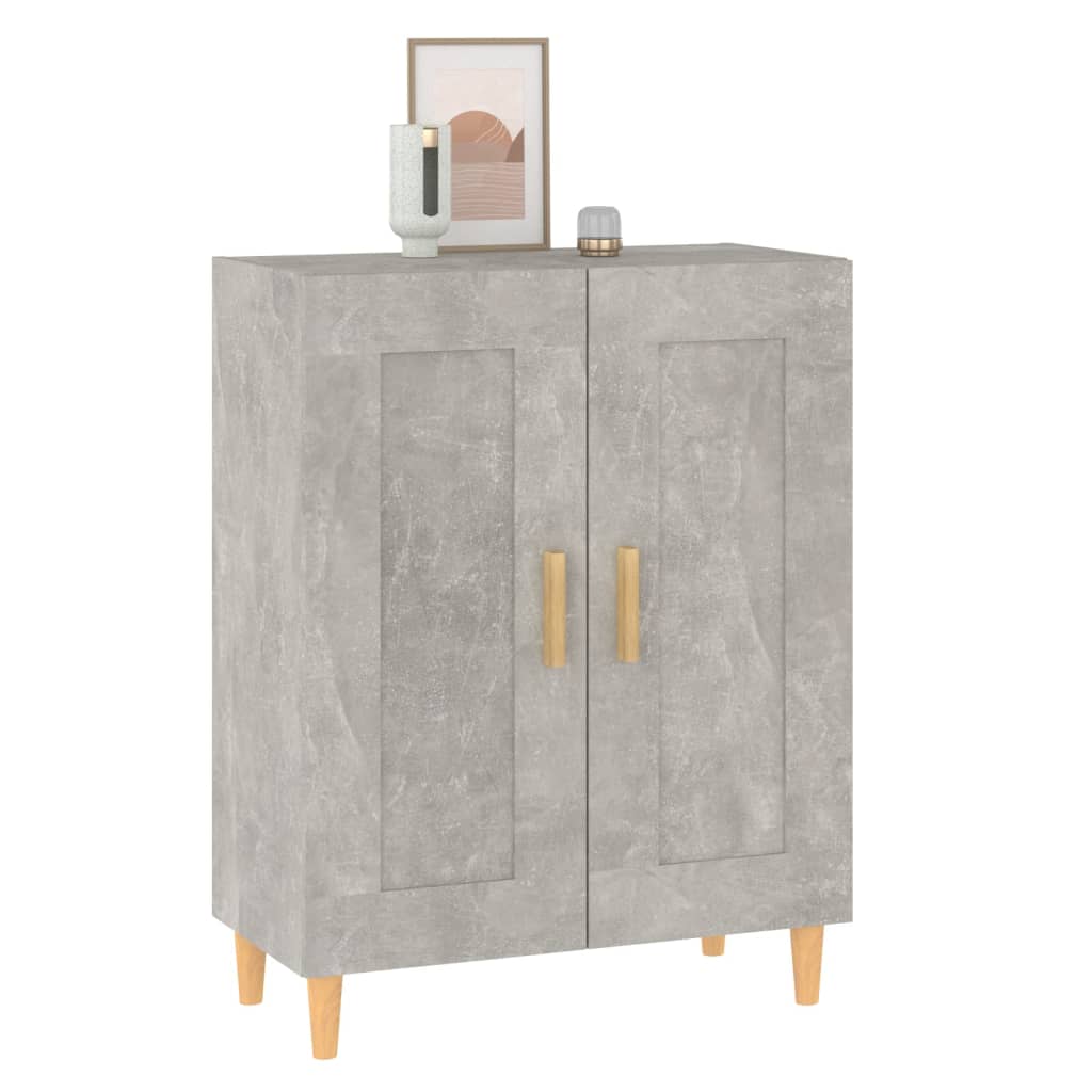 Buffet grigio in cemento 69.5x34x90 cm legno di ingegneria