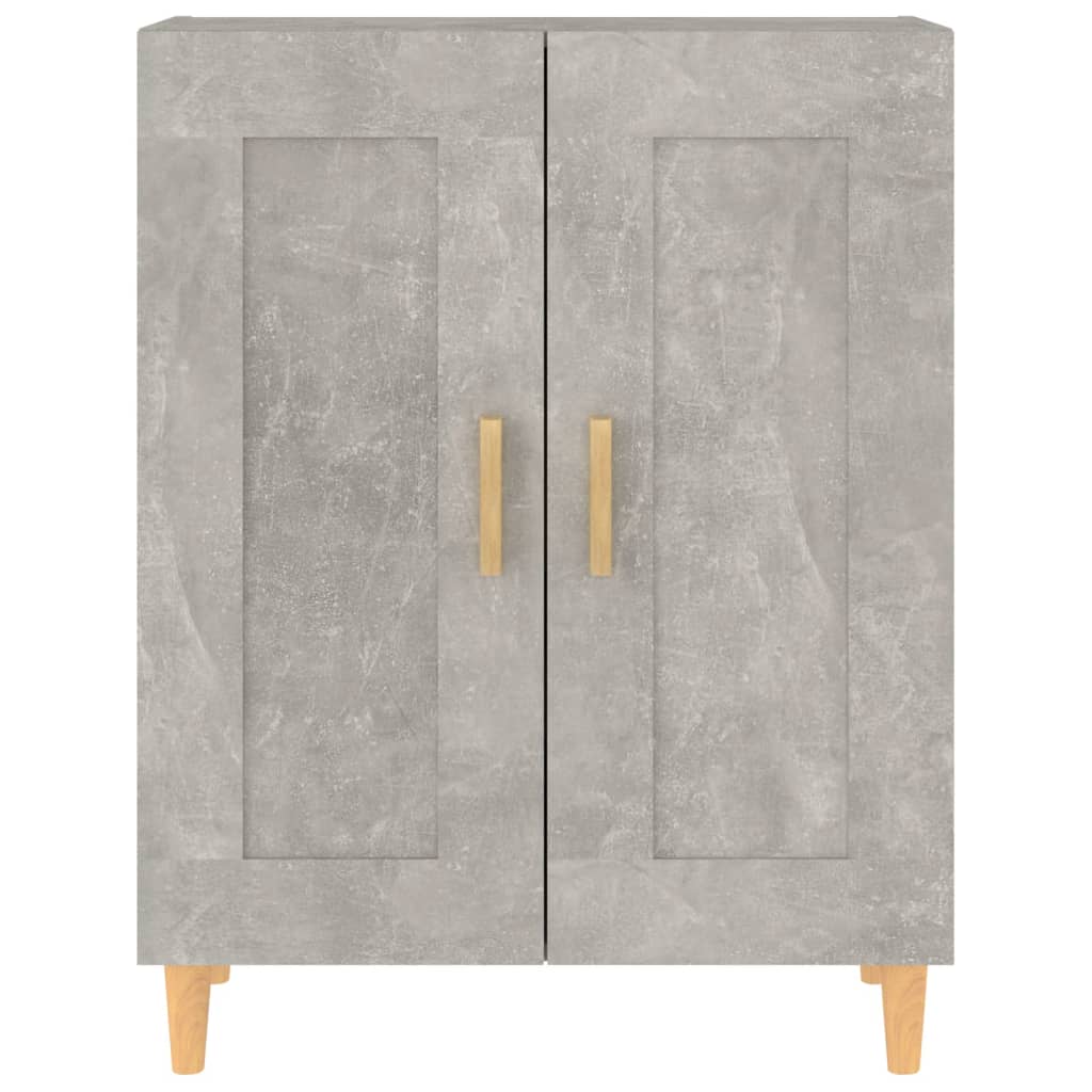 Buffet grigio in cemento 69.5x34x90 cm legno di ingegneria