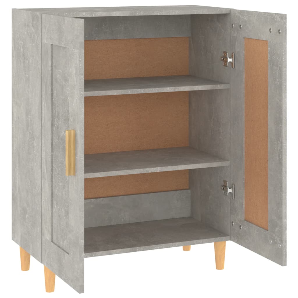 Buffet grigio in cemento 69.5x34x90 cm legno di ingegneria