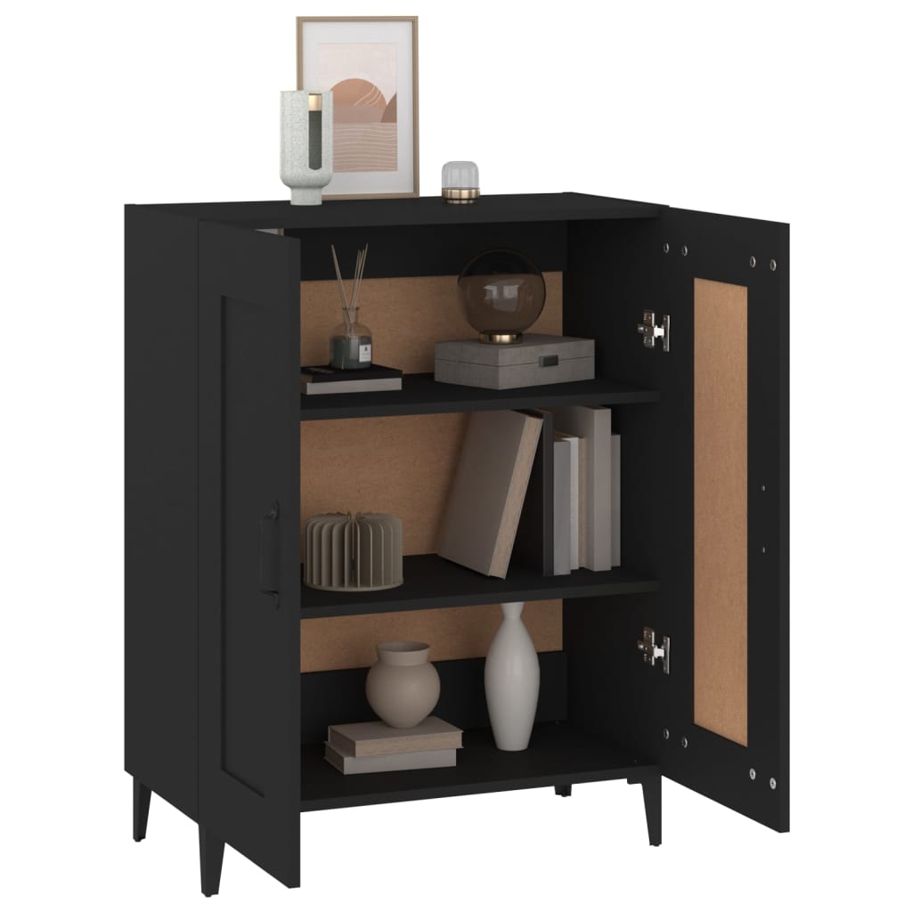 Black buffet 69.5x34x90 cm Engineering wood