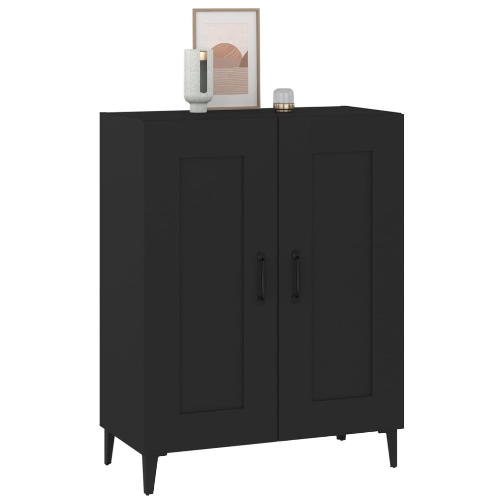 Credenza nera 69,5x34x90 cm MDF