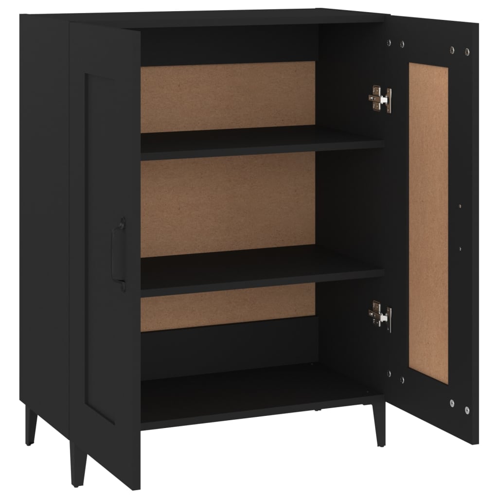 Credenza nera 69,5x34x90 cm MDF