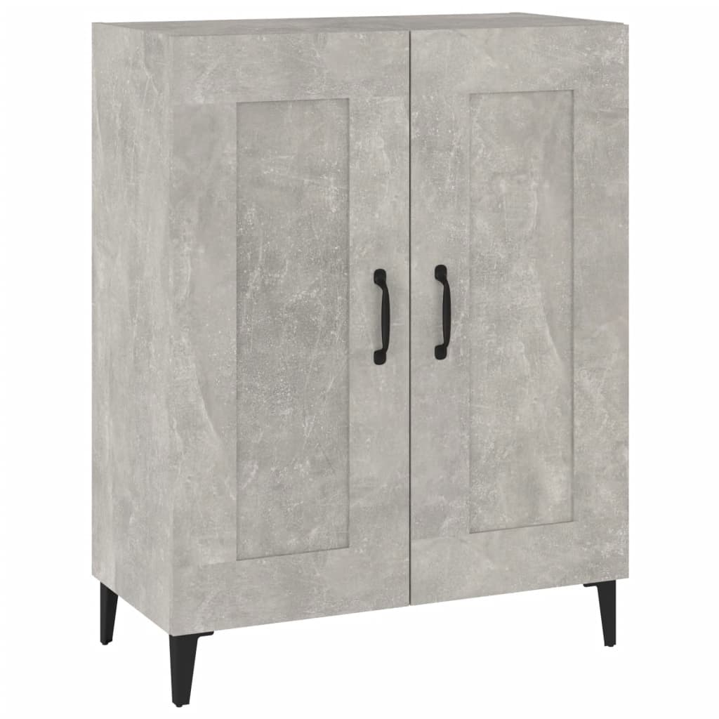 Buffet grigio in cemento 69.5x34x90 cm legno di ingegneria