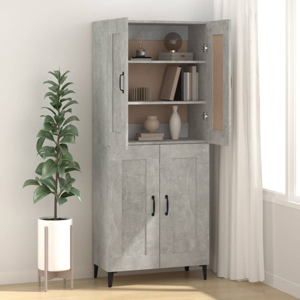 Concrete gray buffet 69.5x34x90 cm Engineering wood