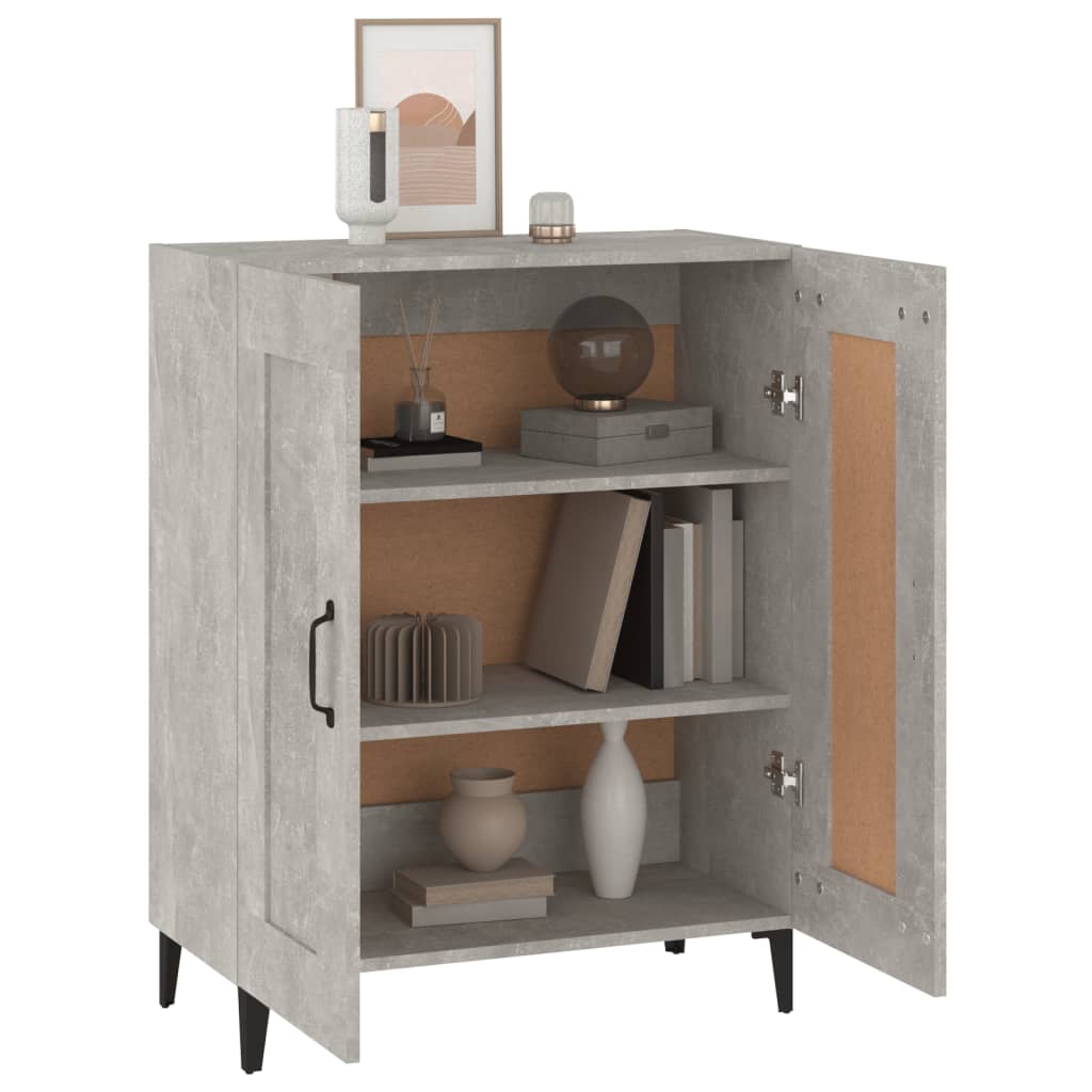 Buffet grigio in cemento 69.5x34x90 cm legno di ingegneria