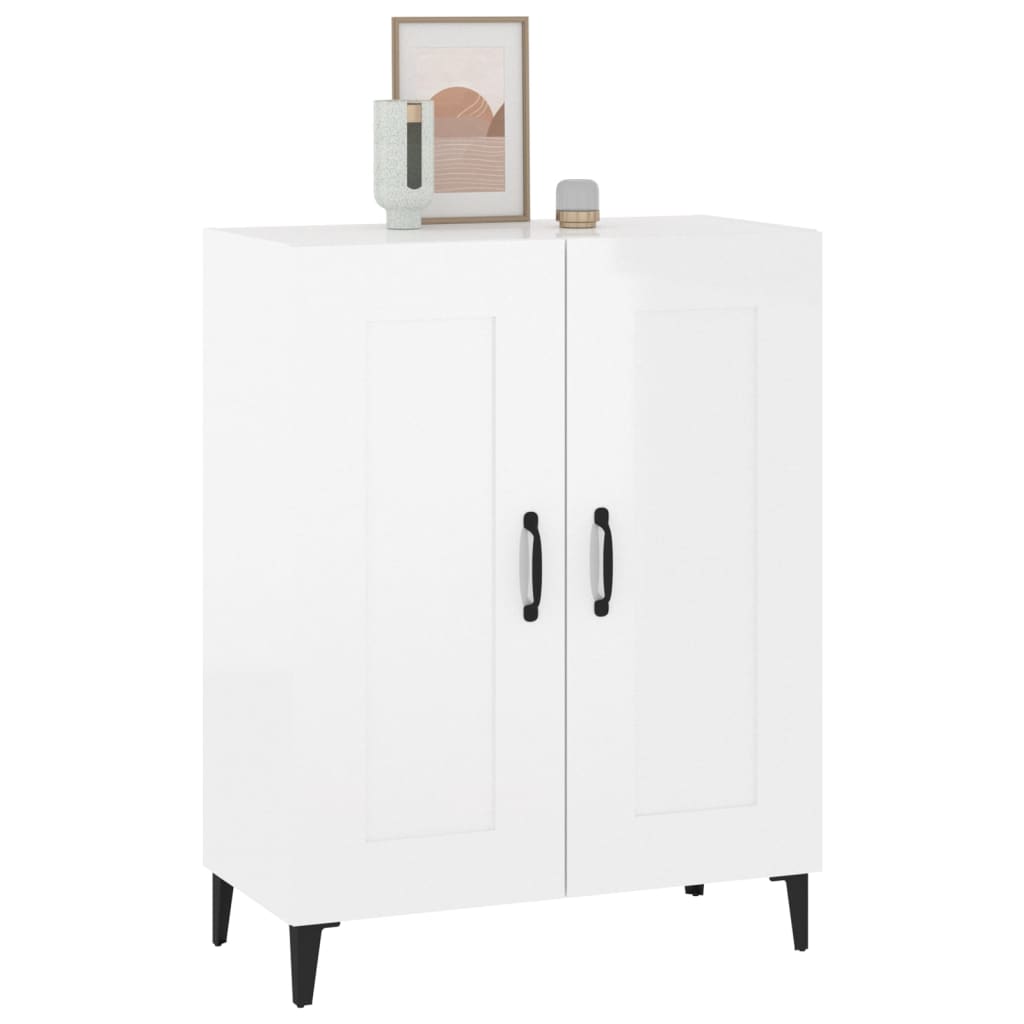 Credenza Bianco lucido 69,5x34x90 cm MDF