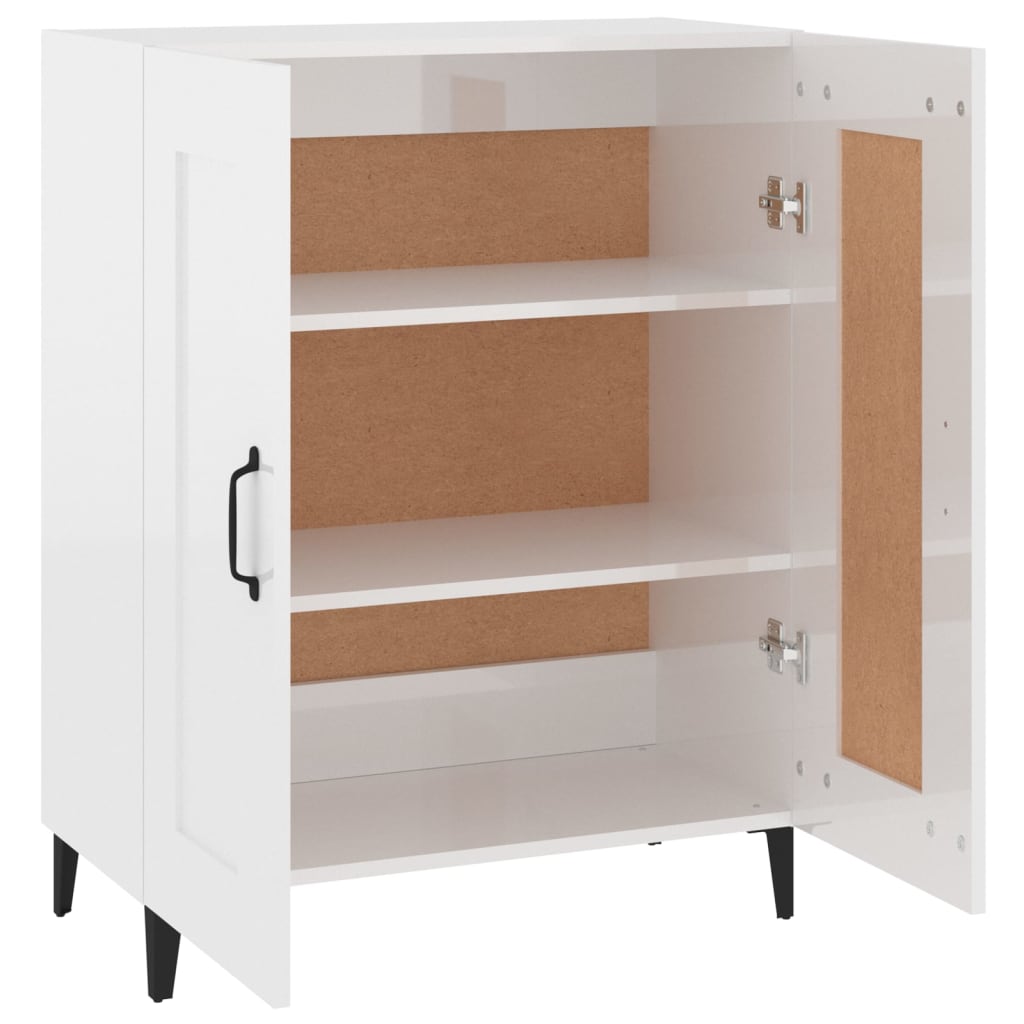 Credenza Bianco lucido 69,5x34x90 cm MDF