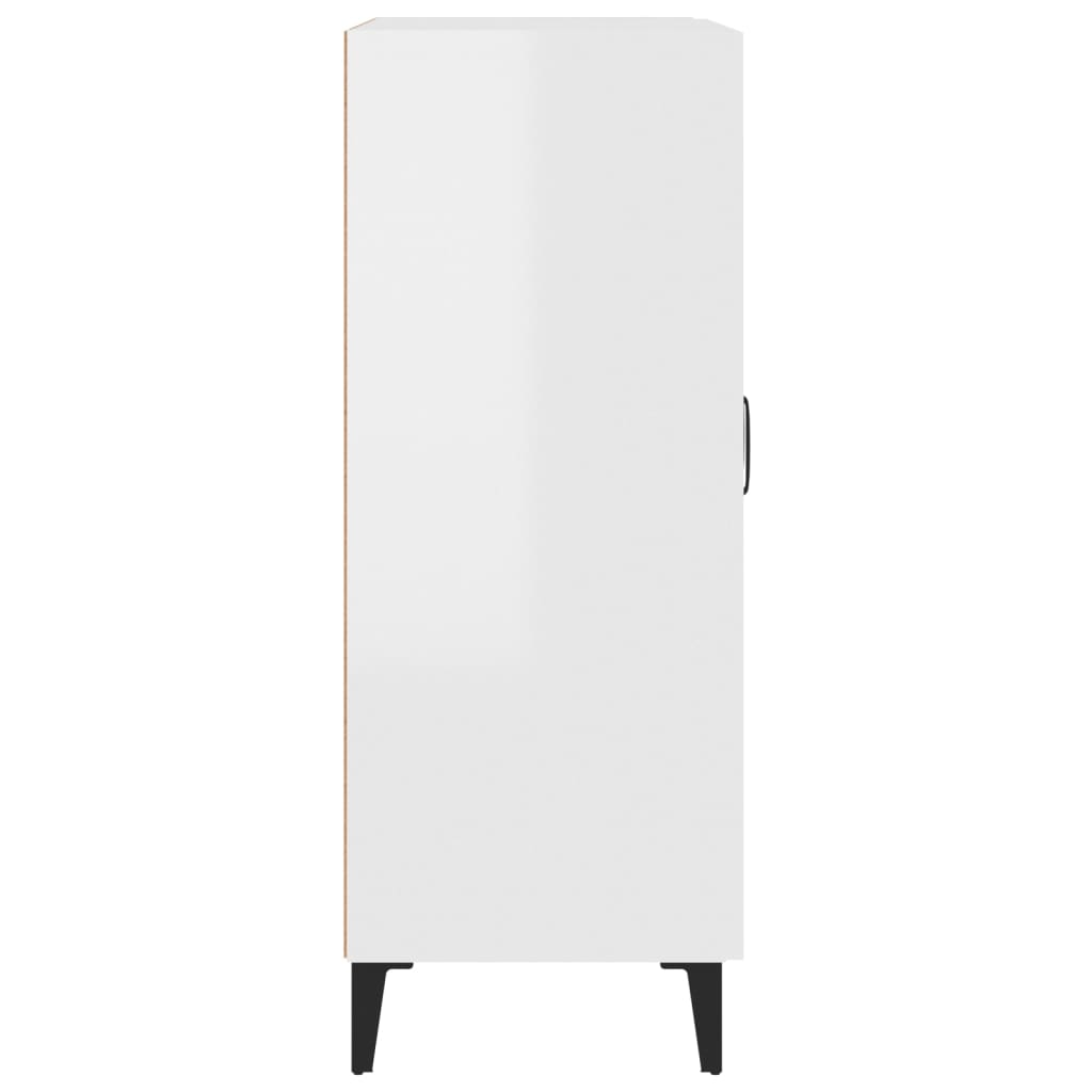 Credenza Bianco lucido 69,5x34x90 cm MDF