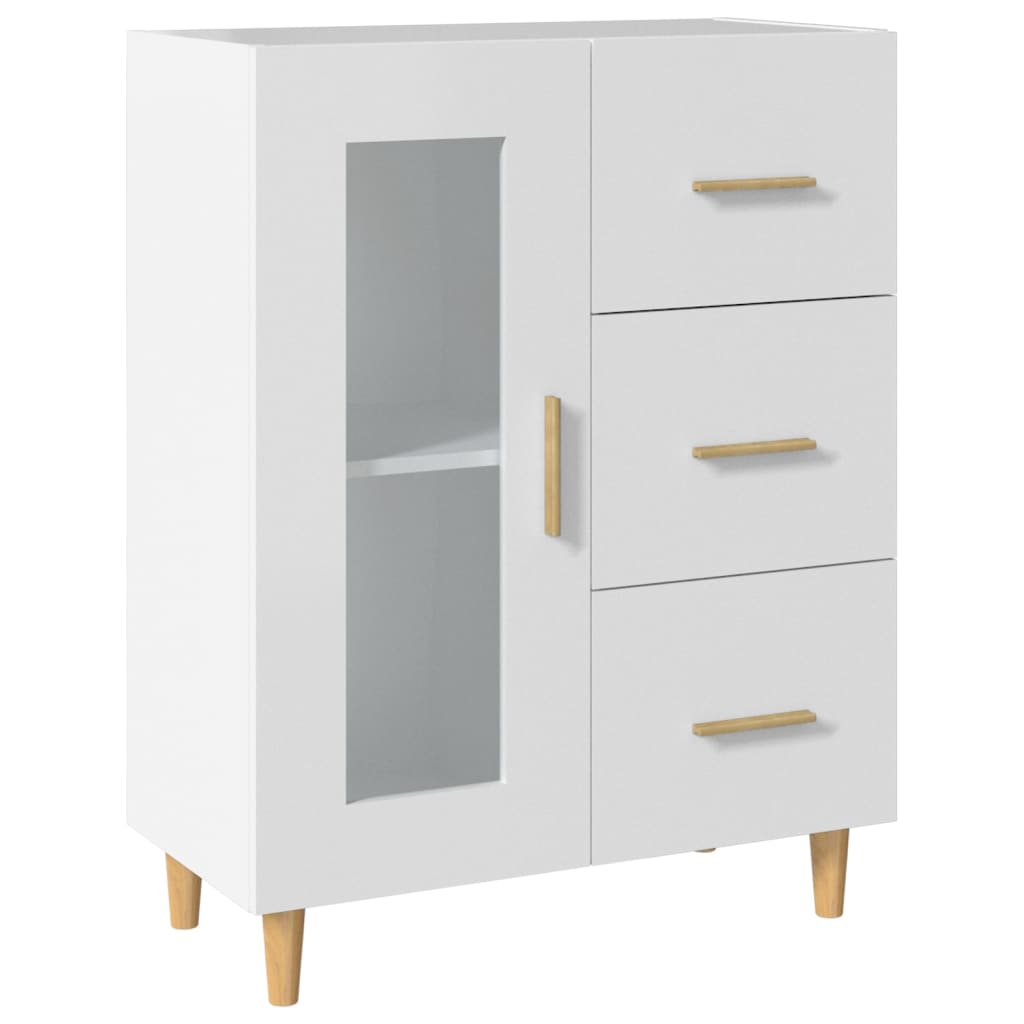 Buffet blanc 69,5x34x90 cm bois d'ingénierie