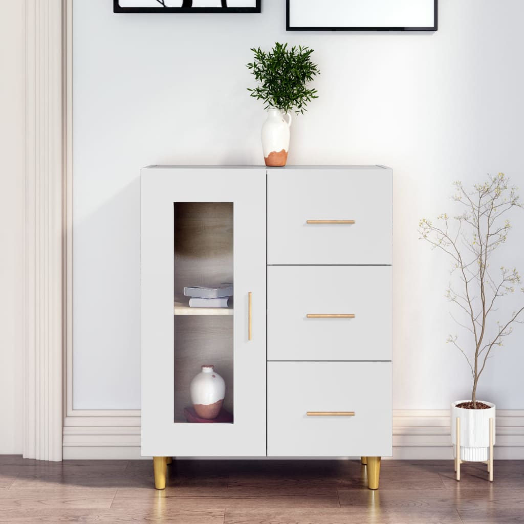 White buffet 69.5x34x90 cm Engineering wood