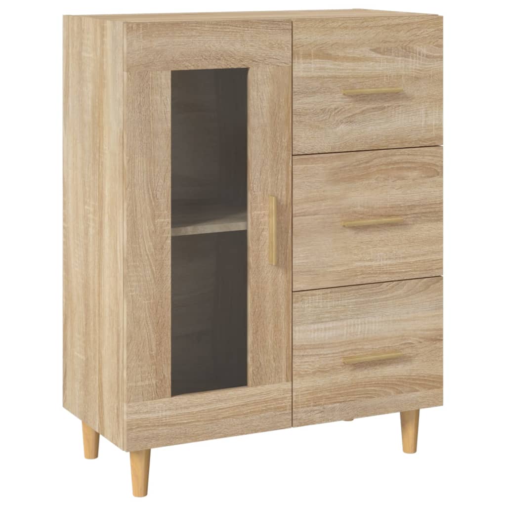 Buffet chêne sonoma 69,5x34x90 cm bois d'ingénierie