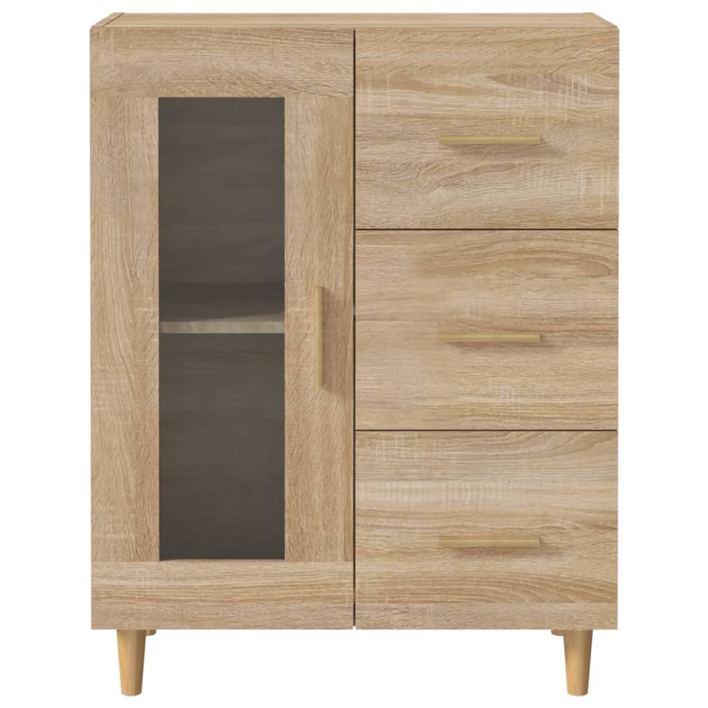 Buffet chêne sonoma 69,5x34x90 cm bois d'ingénierie