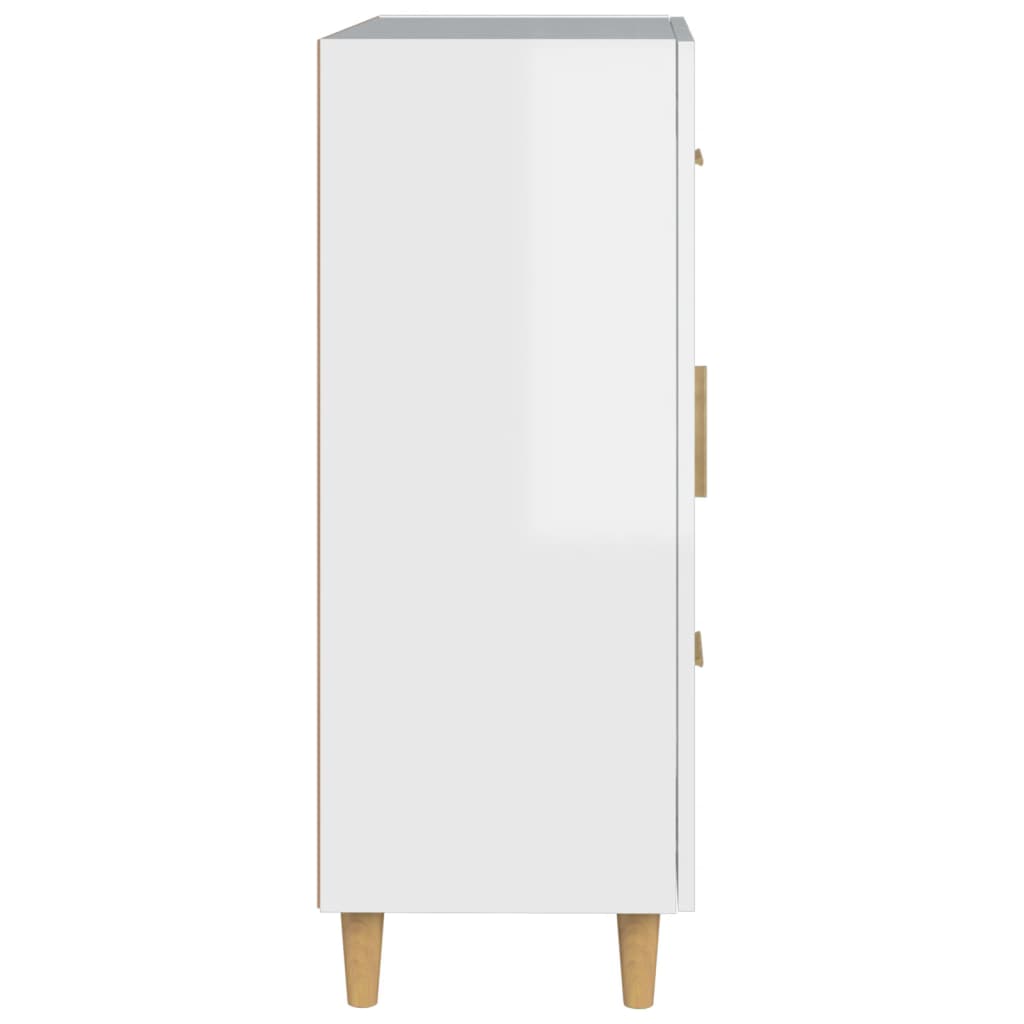 Credenza Bianco lucido 69,5x34x90 cm MDF