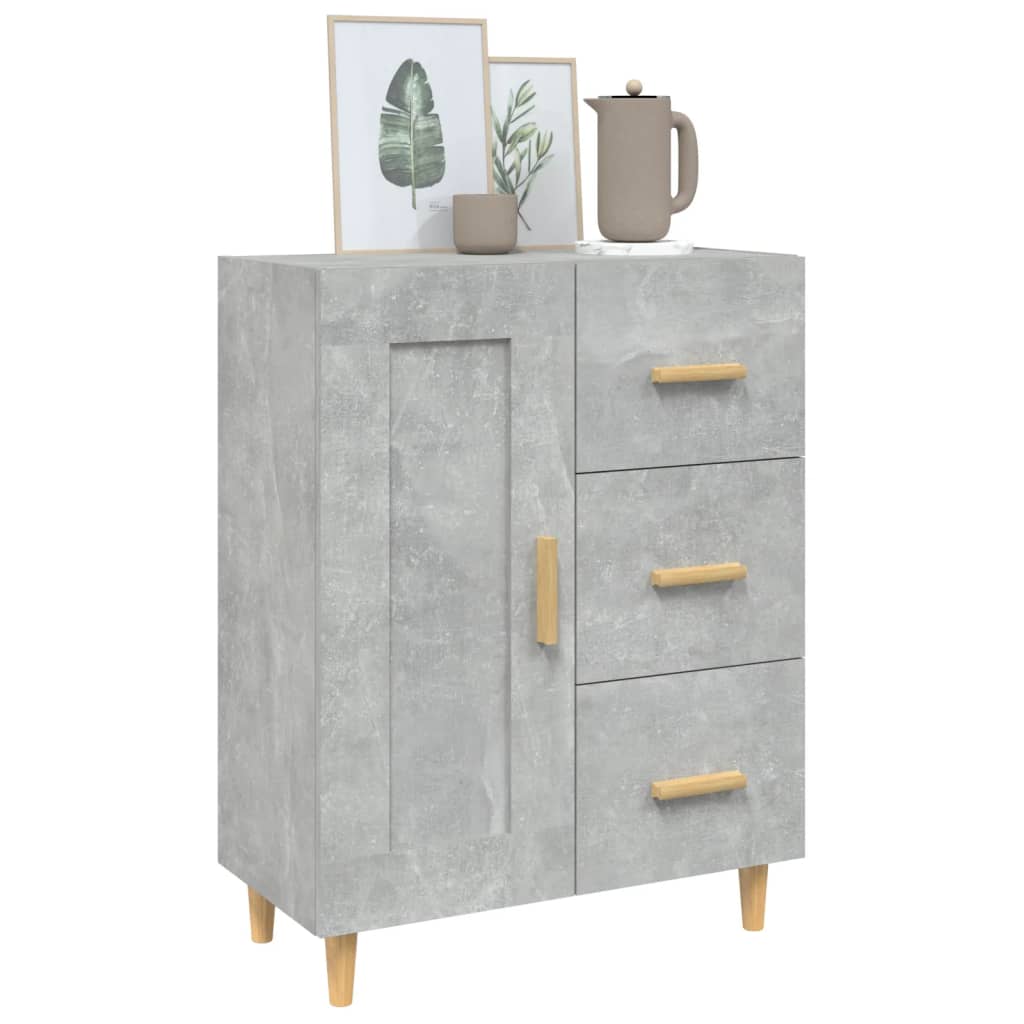 Concrete gray buffet 69.5x34x90 cm Engineering wood