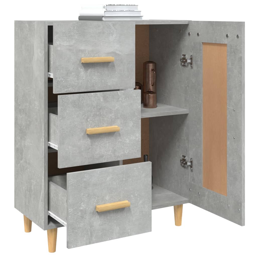 Concrete gray buffet 69.5x34x90 cm Engineering wood