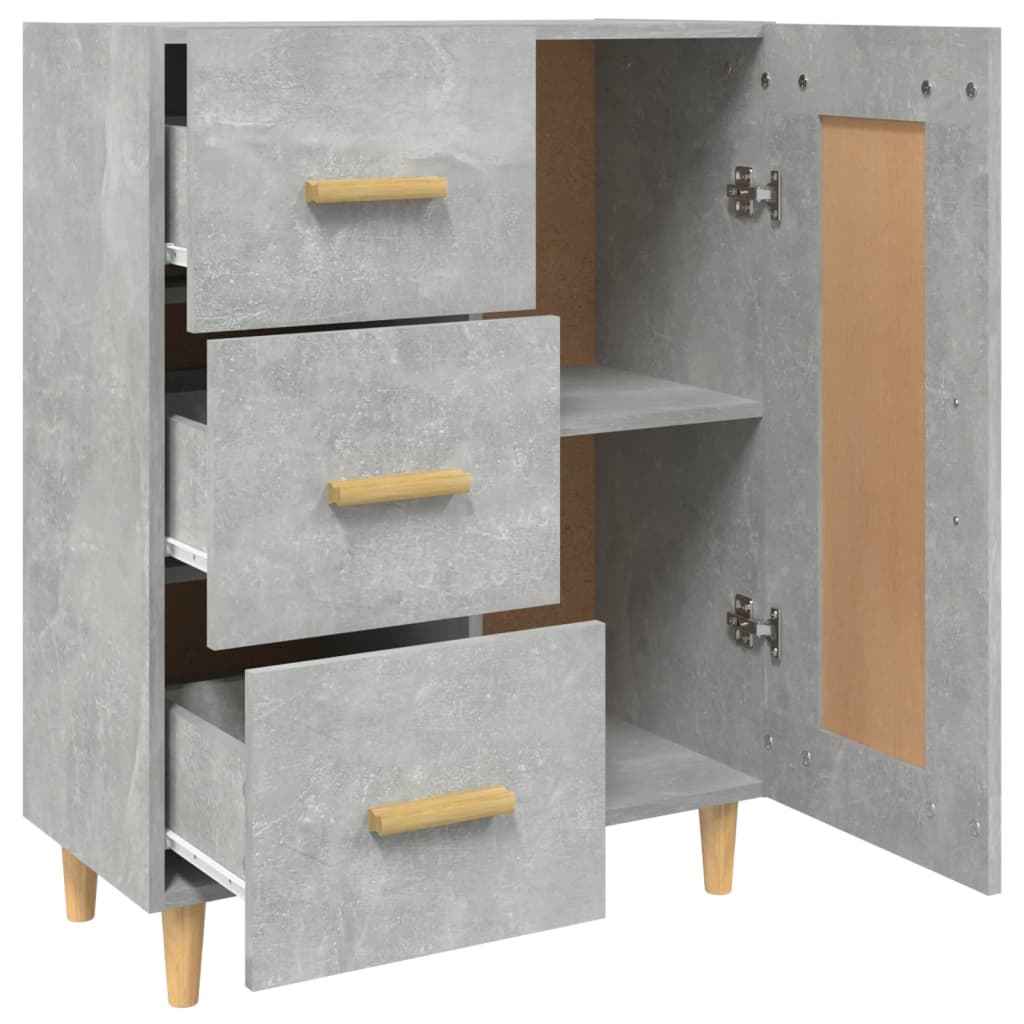 Buffet Gris béton 69,5x34x90 cm Bois d'ingénierie