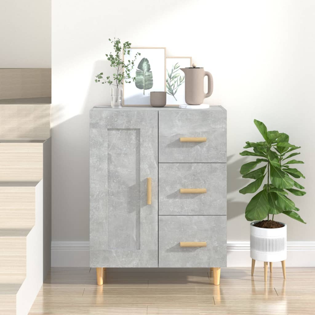 Concrete gray buffet 69.5x34x90 cm Engineering wood