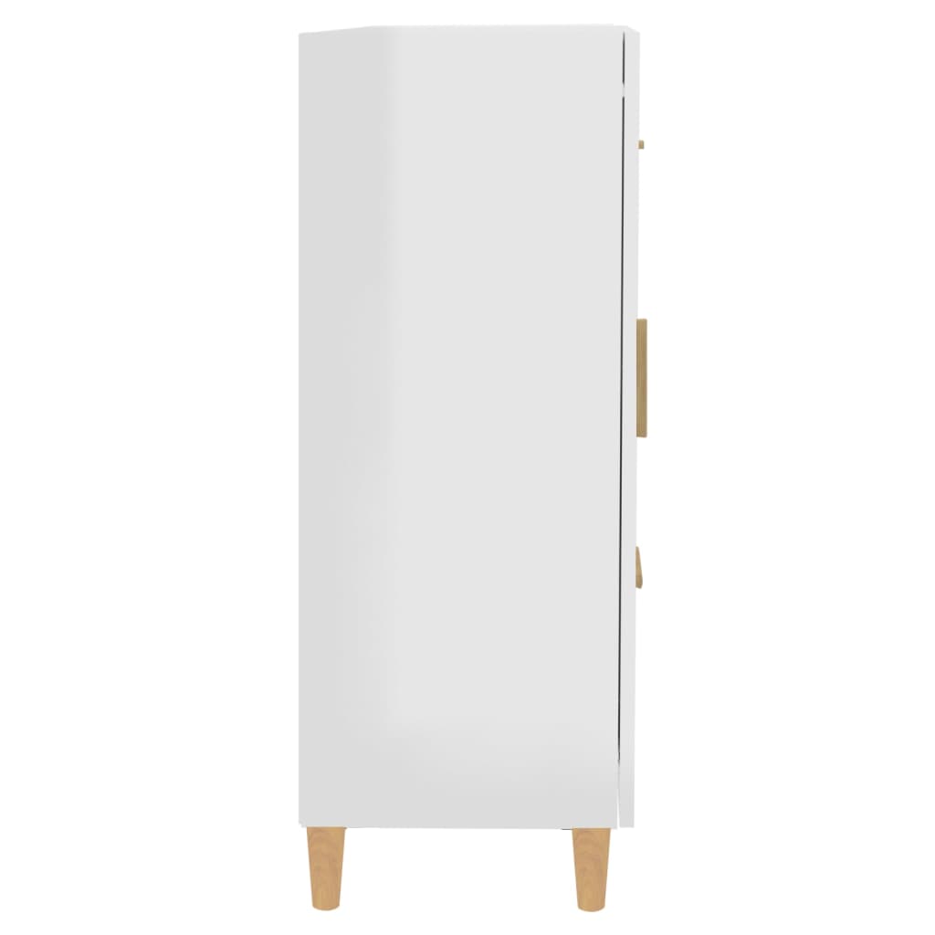 Credenza Bianco lucido 69,5x34x90 cm MDF