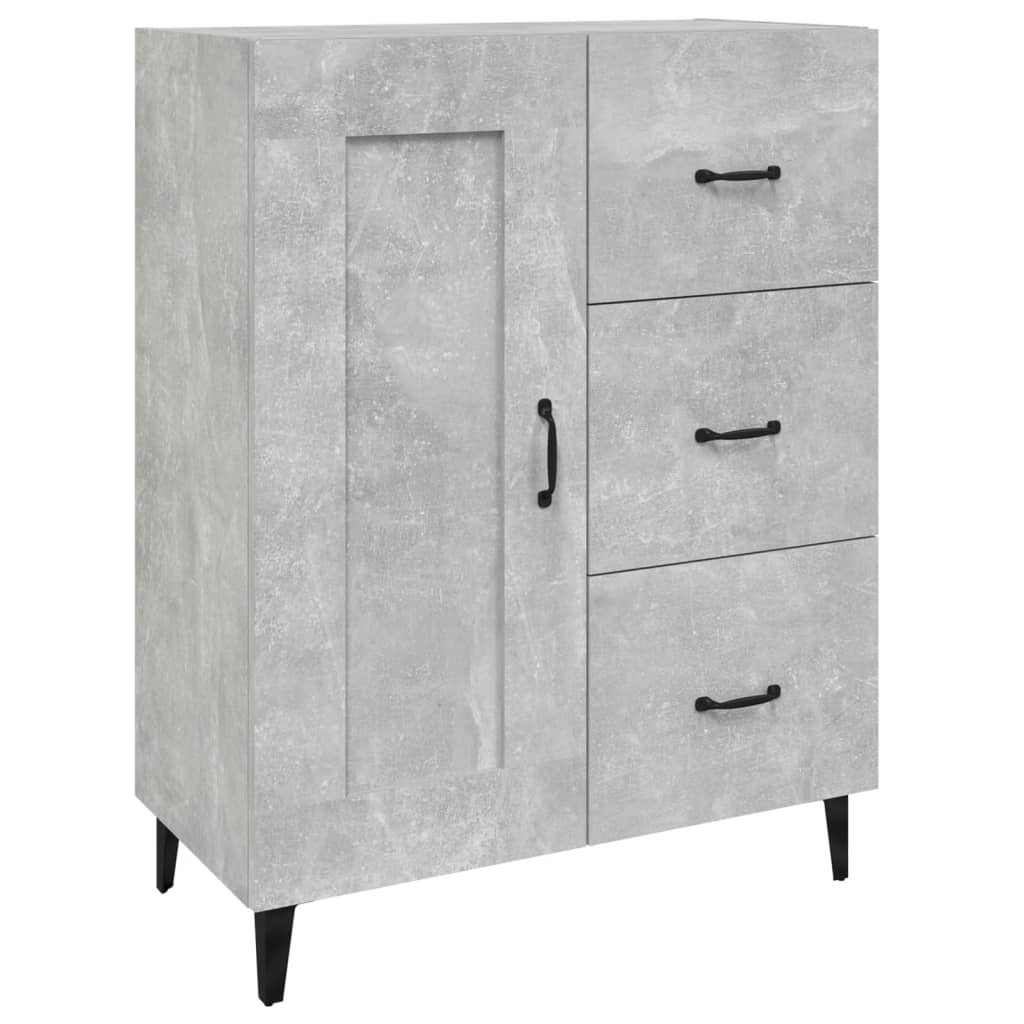 Credenza Grigio cemento 69,5x34x90 cm MDF