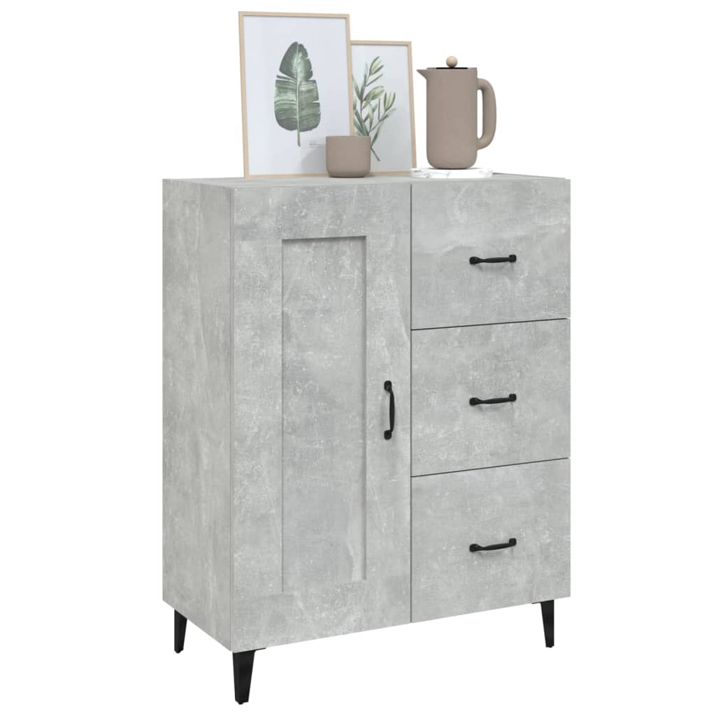 Credenza Grigio cemento 69,5x34x90 cm MDF