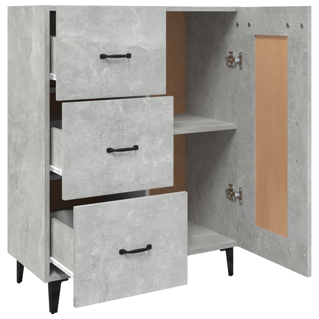 Credenza Grigio cemento 69,5x34x90 cm MDF