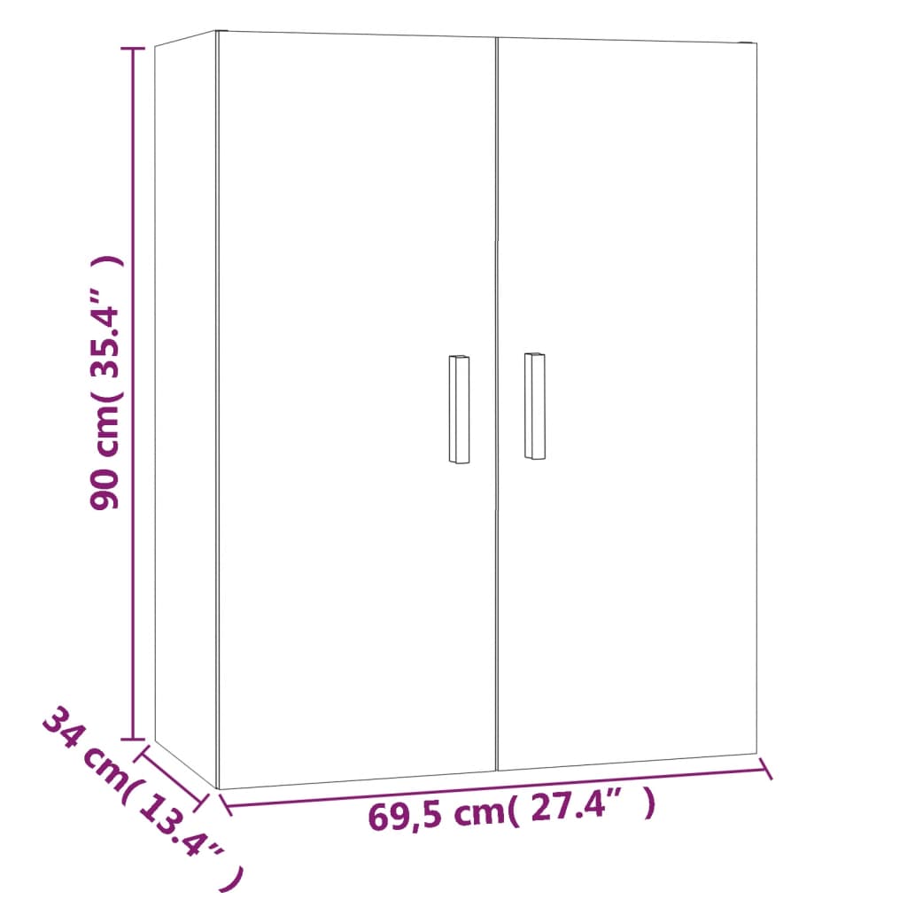 White hanging cabinet 69.5x34x90 cm