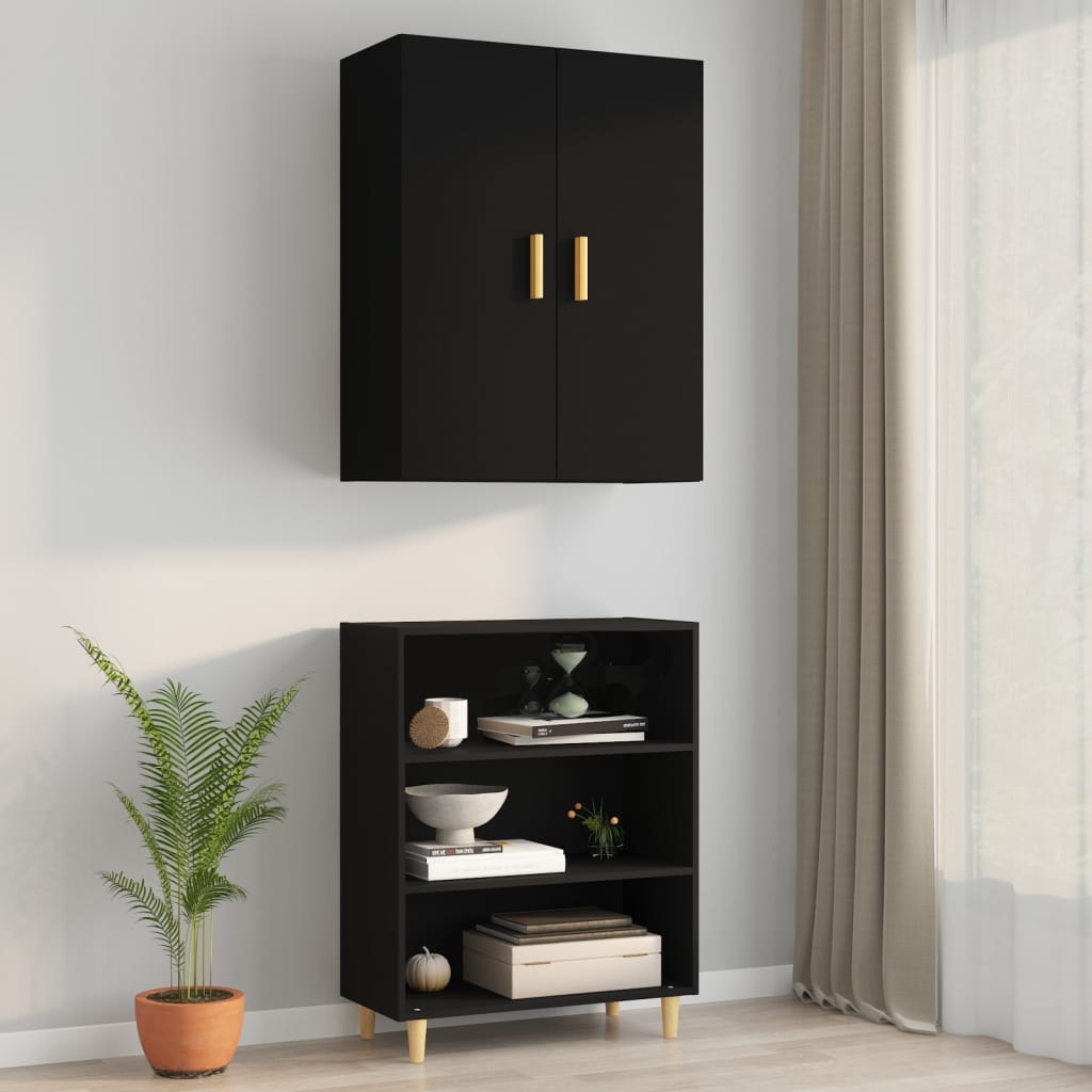 Black hanging wardrobe 69.5x34x90 cm