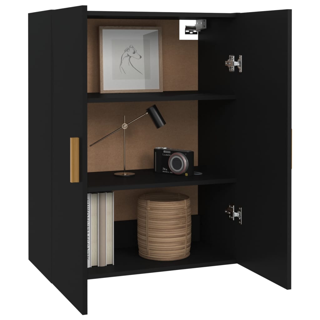 Schwarzer Hanggarderobe 69,5x34x90 cm