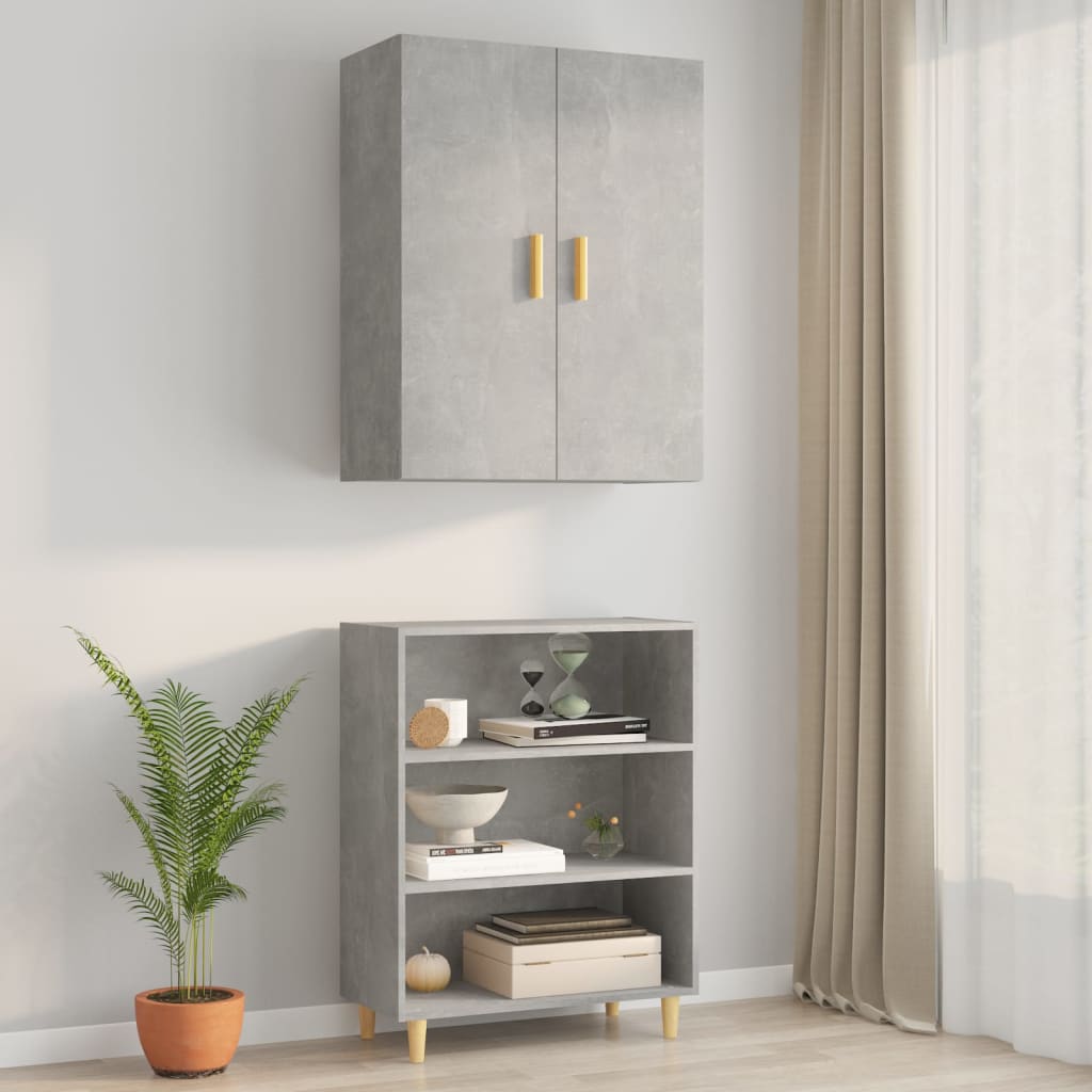 Graubetongrau Wandschrank 69,5 x 34 x 90 cm