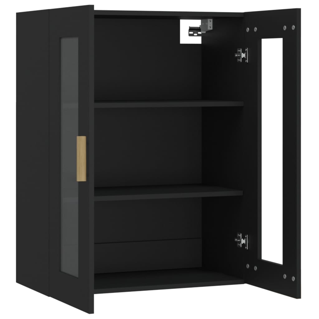 Black hanging wardrobe 69.5x34x90 cm