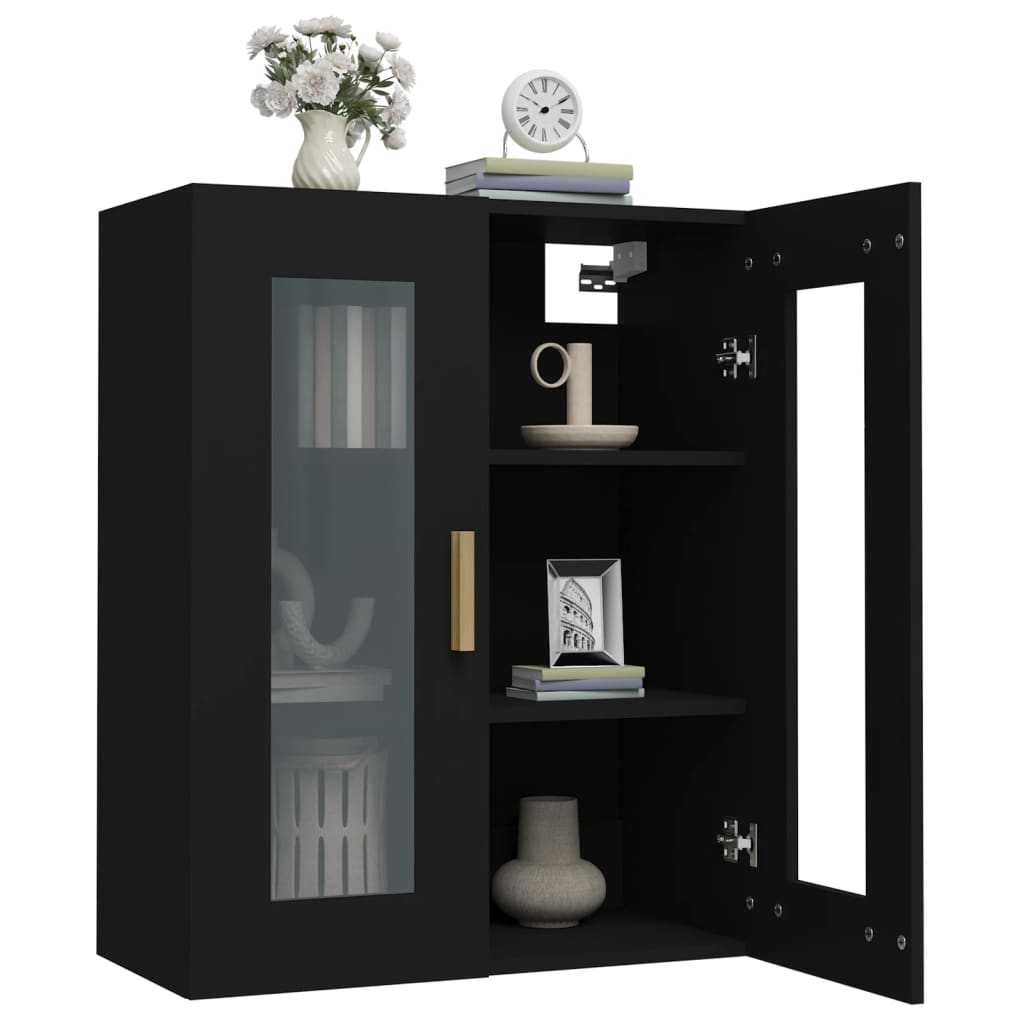 Black hanging wardrobe 69.5x34x90 cm