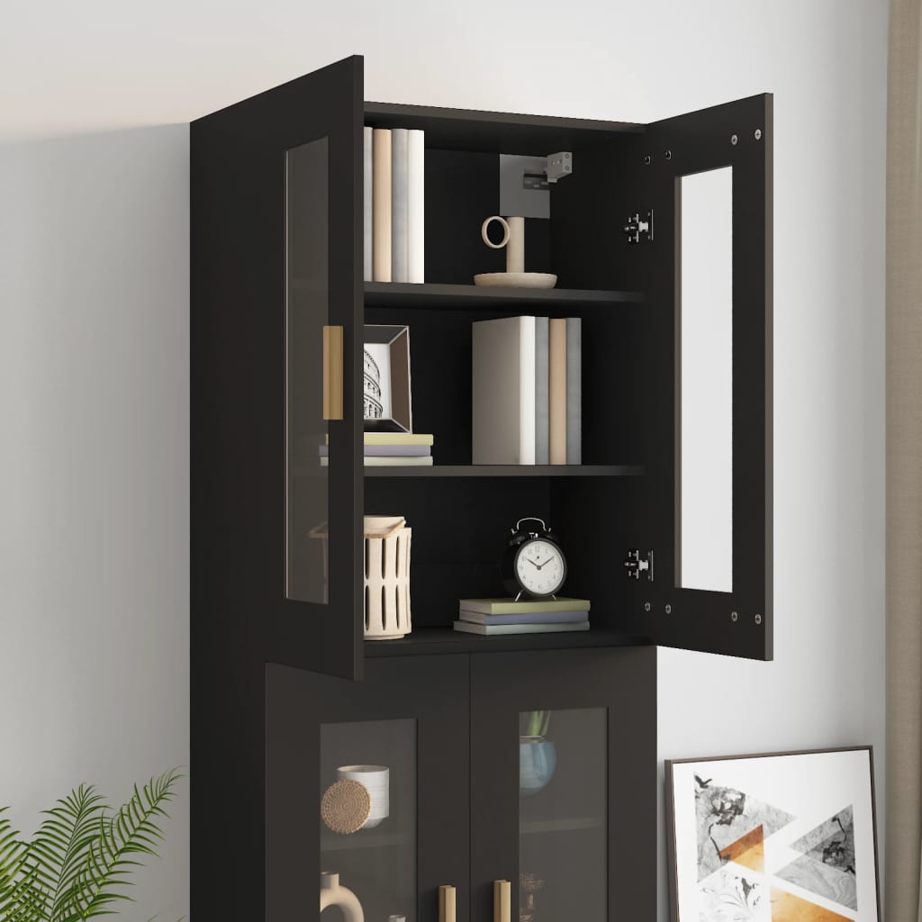 Schwarzer Hanggarderobe 69,5x34x90 cm