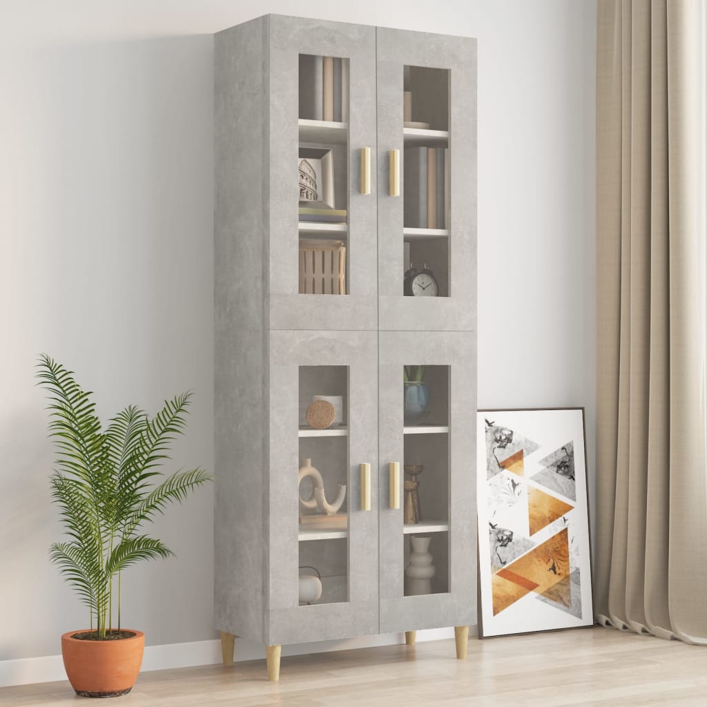 Graubetongrau Wandschrank 69,5 x 34 x 90 cm