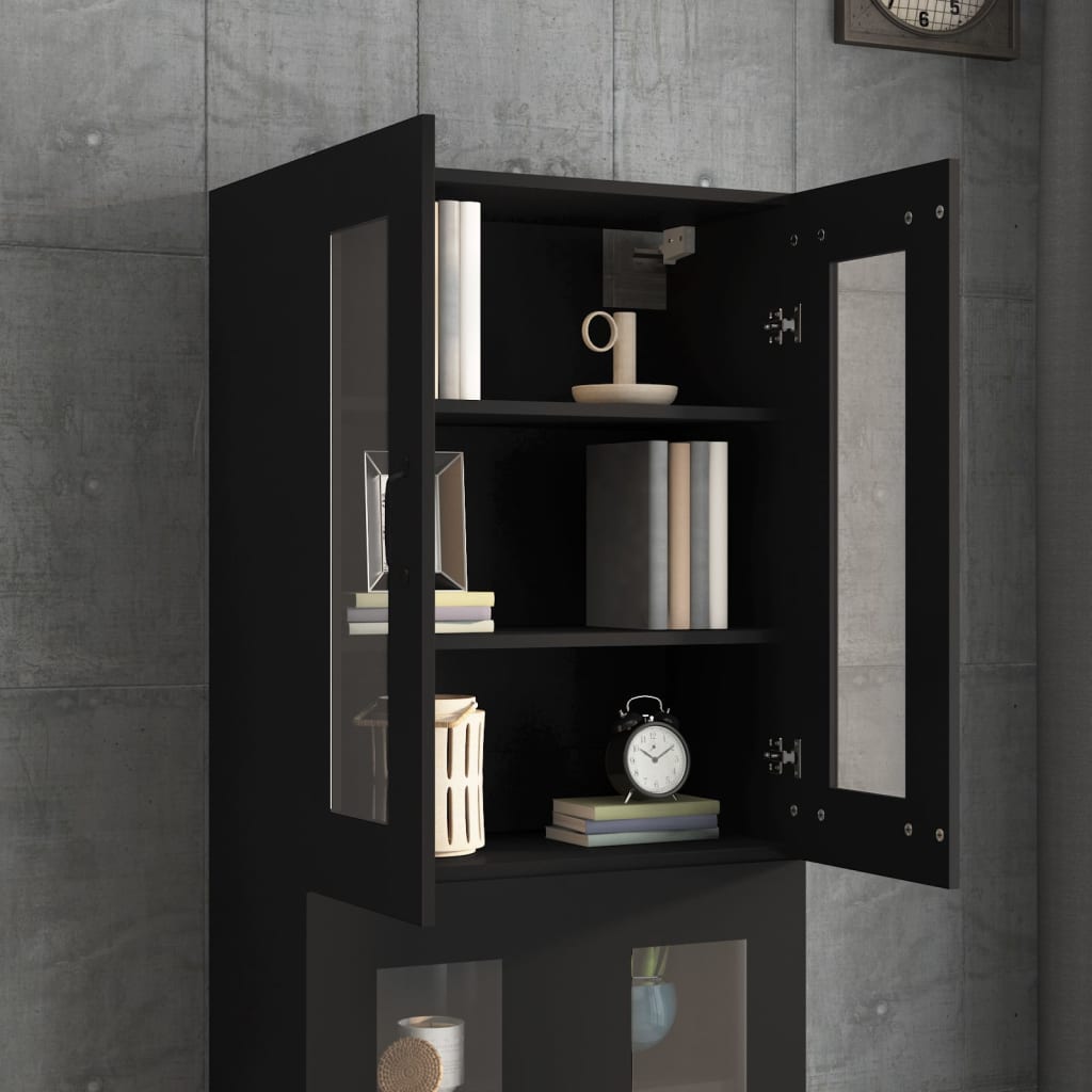 Schwarzer Hanggarderobe 69,5x34x90 cm