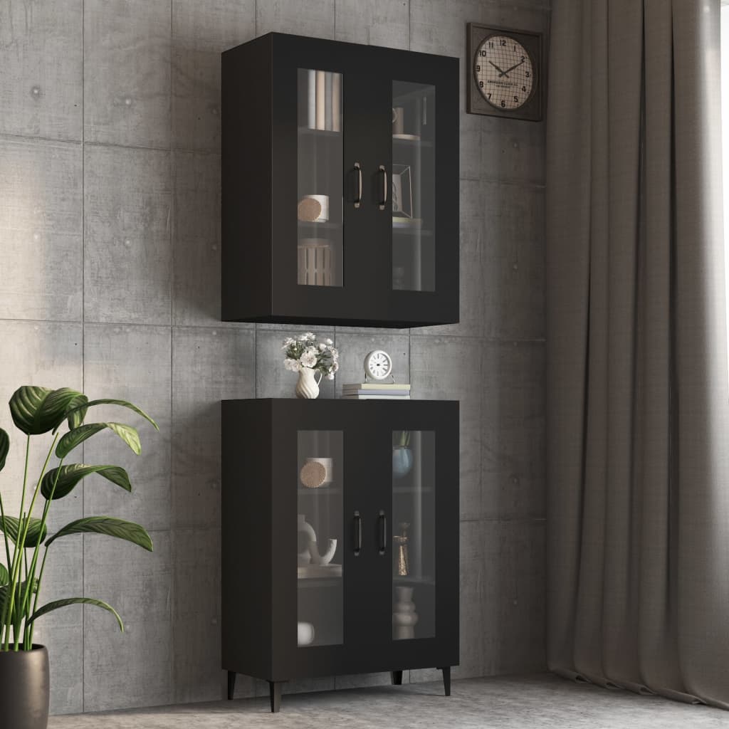 Black hanging wardrobe 69.5x34x90 cm