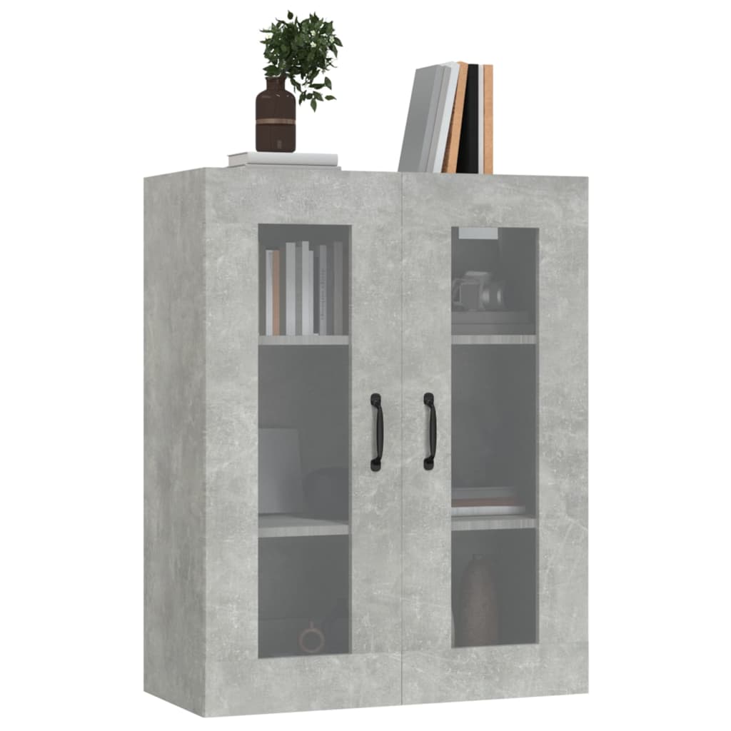 Gray concrete gray wall cabinet 69.5x34x90 cm