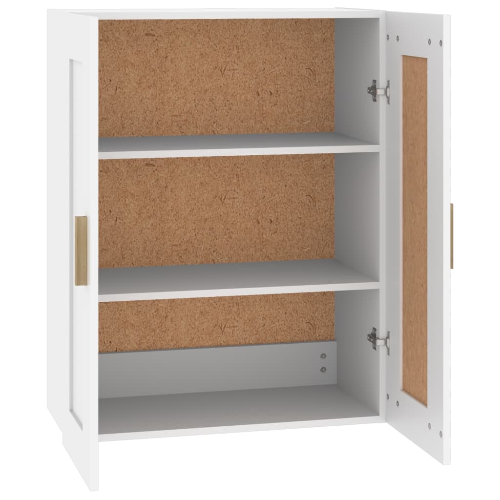 White wall cabinet 69.5x32.5x90 cm Engineering wood