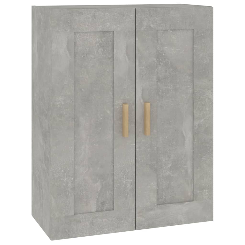 Gray concrete wall cabinet 69.5x32.5x90 cm Engineering wood