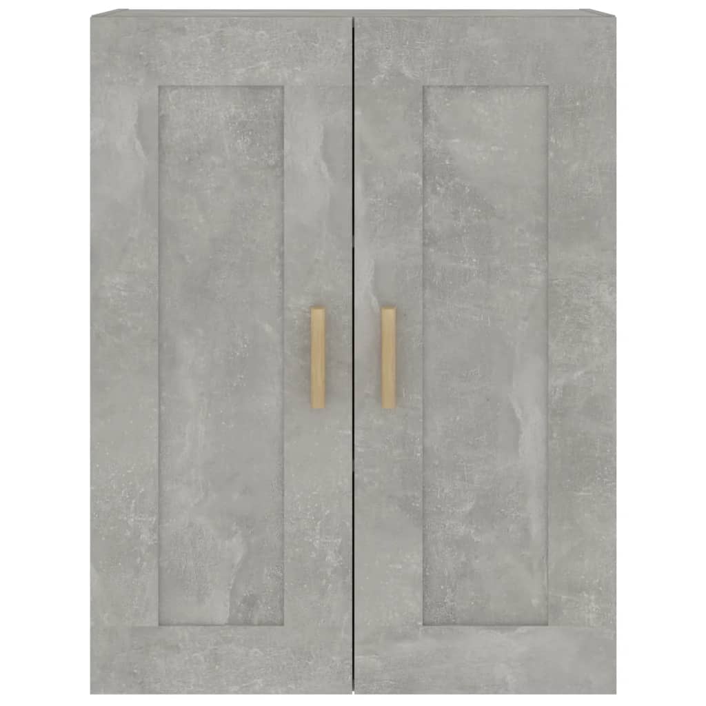 Gray concrete wall cabinet 69.5x32.5x90 cm Engineering wood