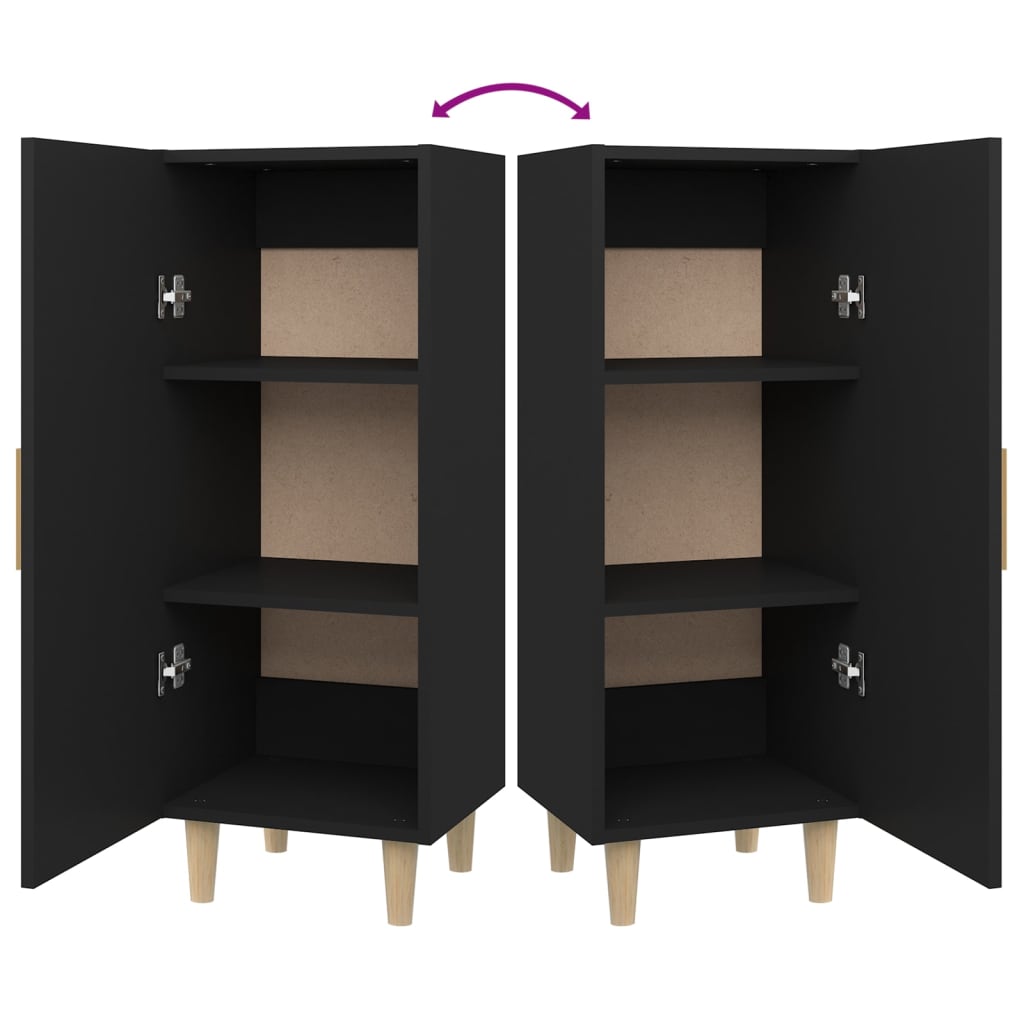 Credenza nera 34,5x34x90 cm MDF