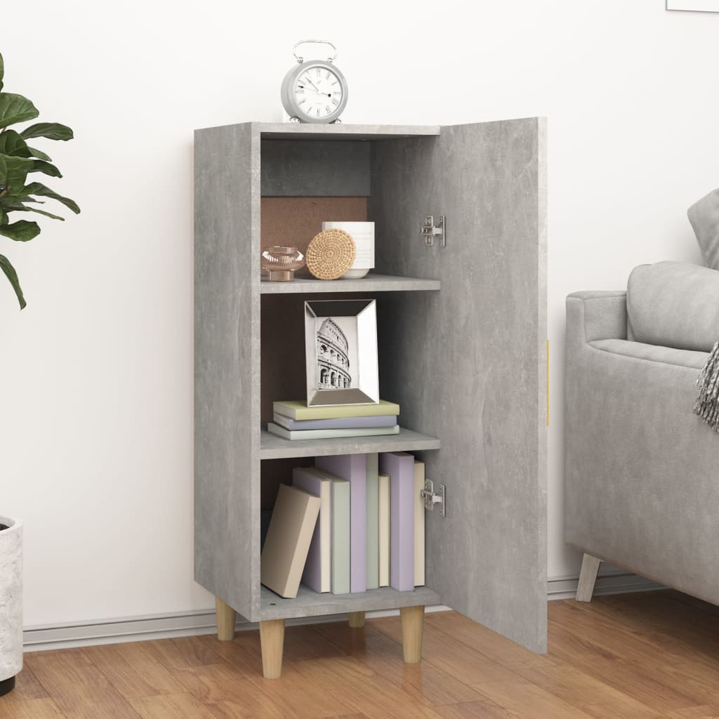 Credenza Grigio cemento 34,5x34x90 cm MDF