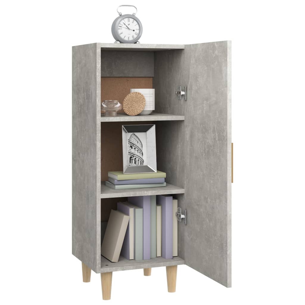 Credenza Grigio cemento 34,5x34x90 cm MDF