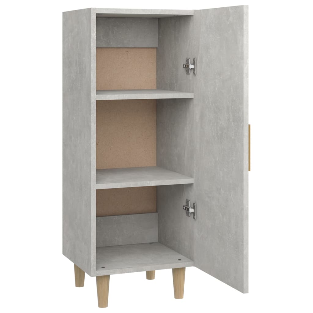 Credenza Grigio cemento 34,5x34x90 cm MDF