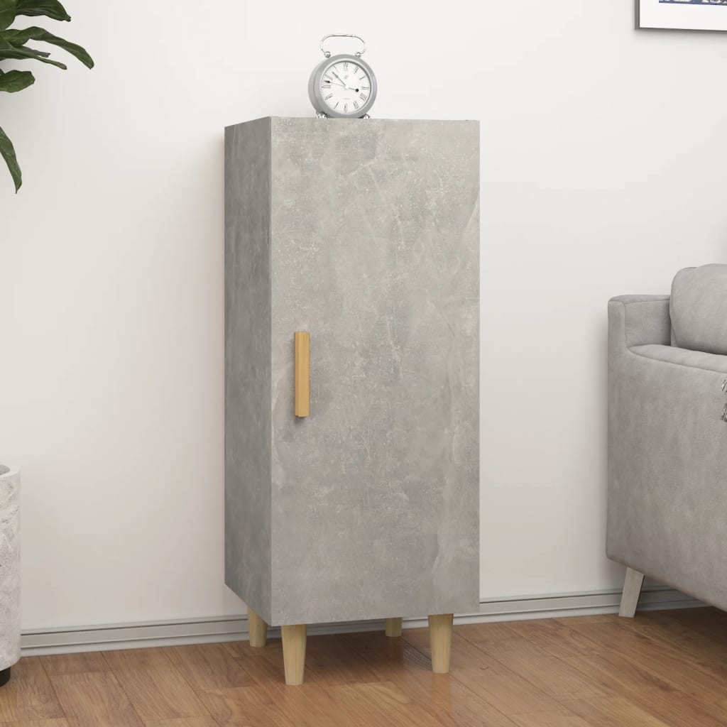 Buffet Gris béton 34,5x34x90 cm Bois d'ingénierie